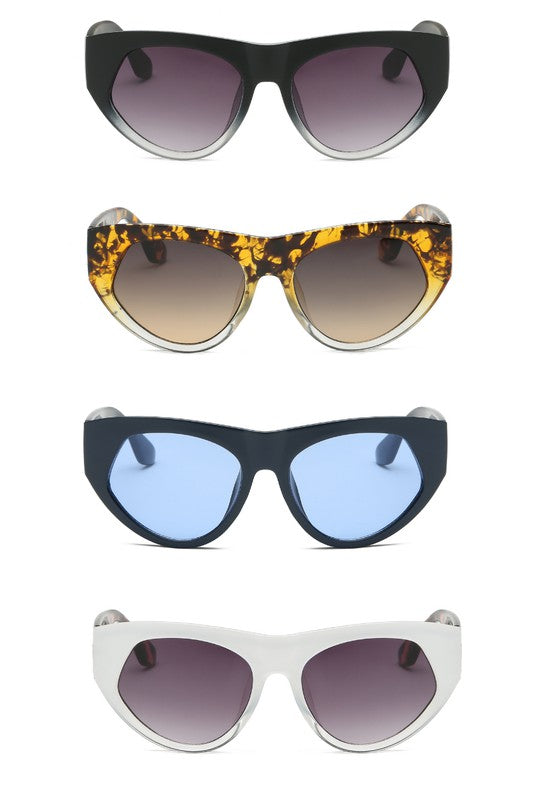 Rue - Round Cat Eye Fashion Sunglasses