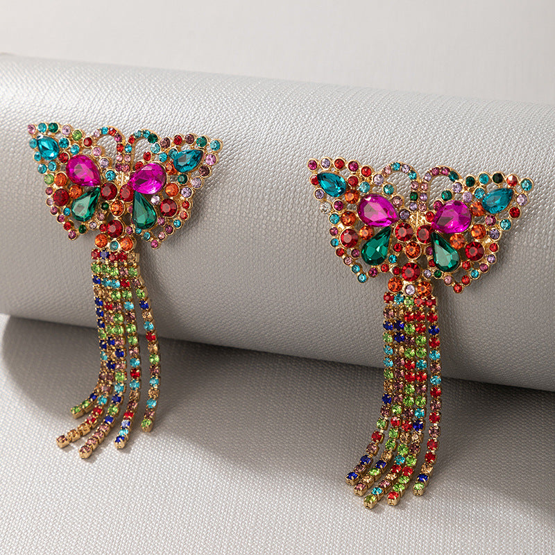 Kelly - Butterfly Tassel Earrings