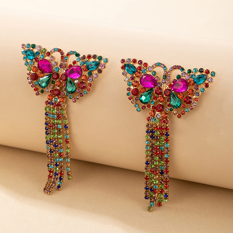 Kelly - Butterfly Tassel Earrings