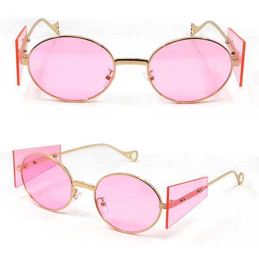 Round Frame Trendy Punk Steam Round Sunglasses