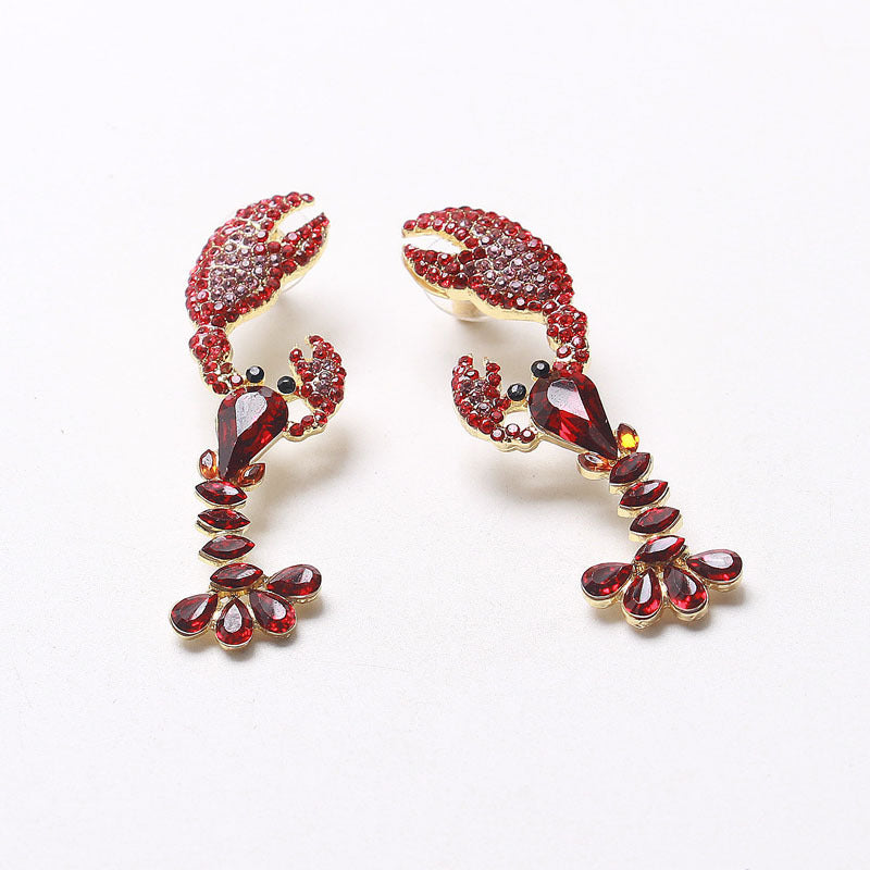 Temperament Lobster Shape Long Earrings Earrings