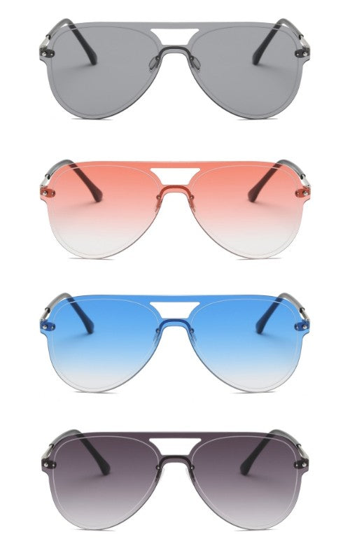 Color Aviator Fashion Sunglasses